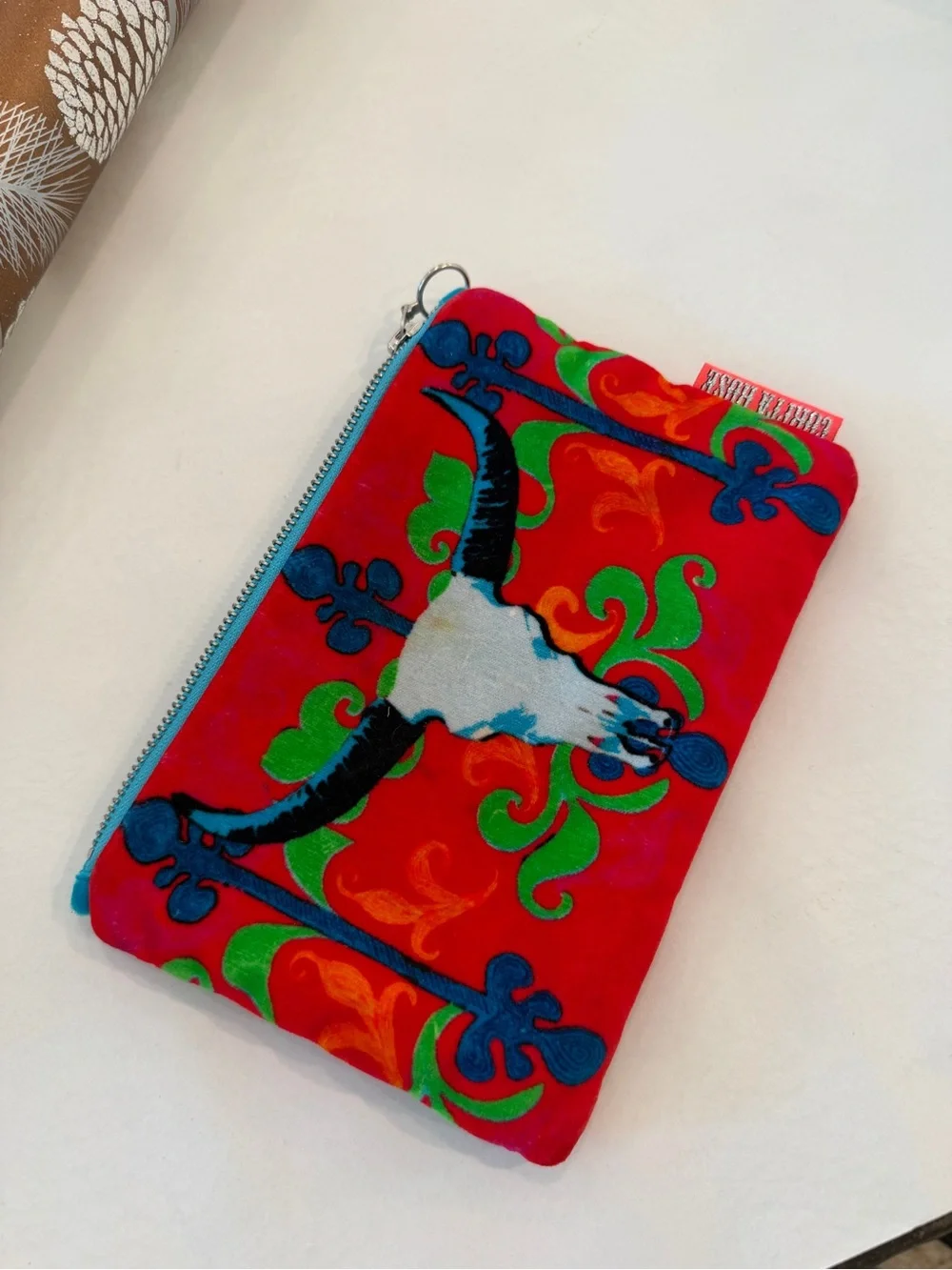 Velvet Longhorn Clutch